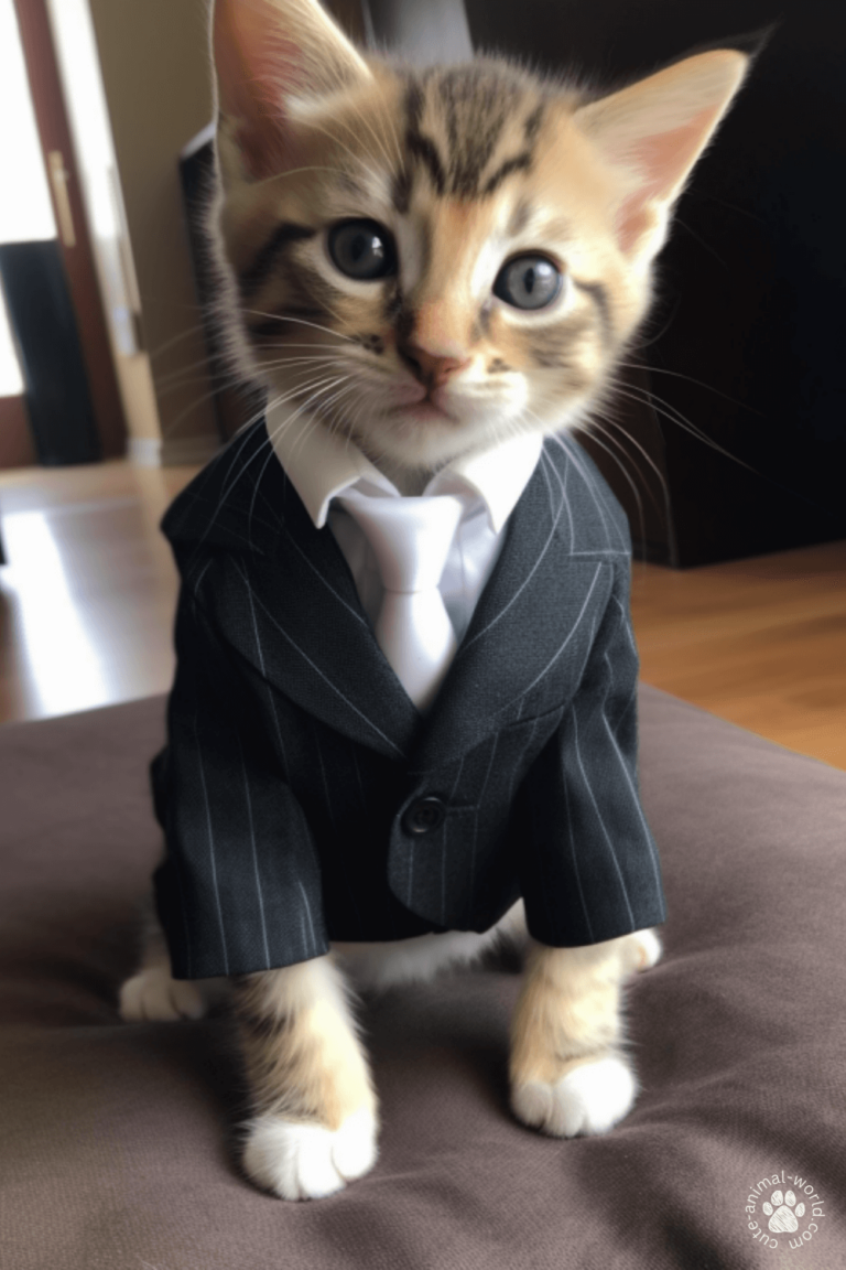 Baby Cat in a Suit