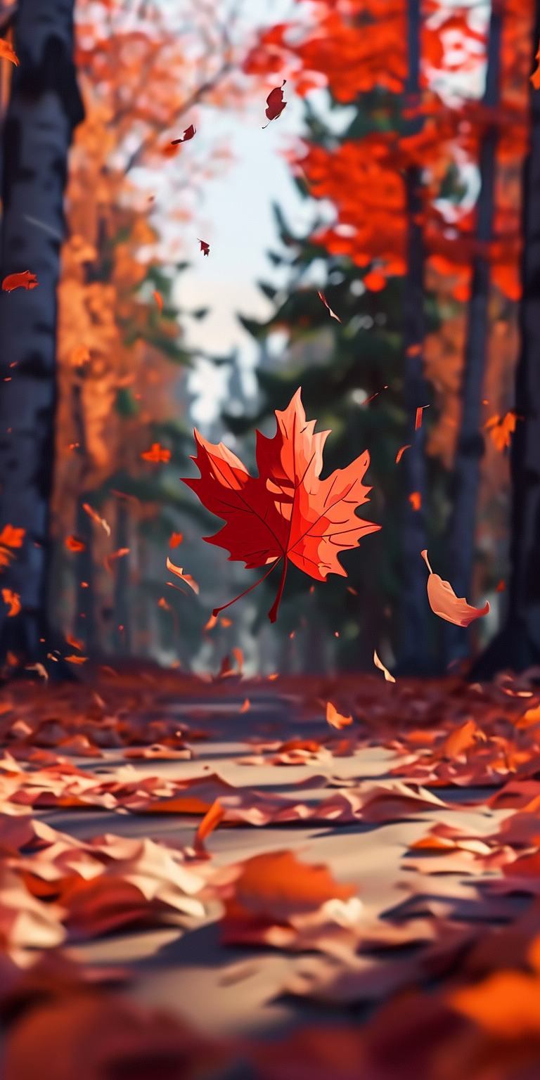 Beautiful Fall Wallpapers Red Maple Leaf