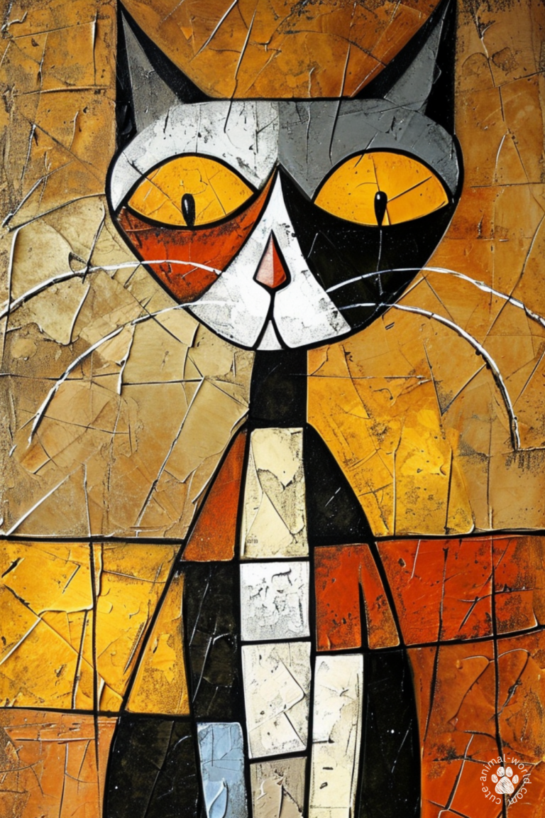 Cat Paintings in the Style of Picasso