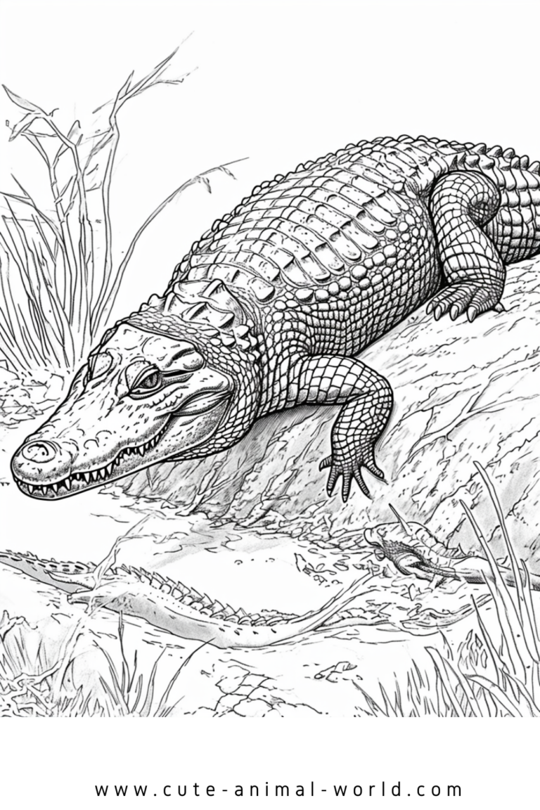 Crocodiles Pictures to Color