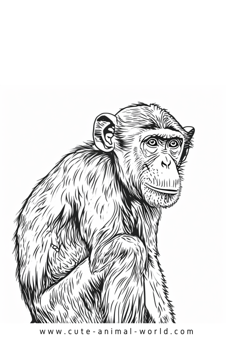 Monkey Pictures to Color