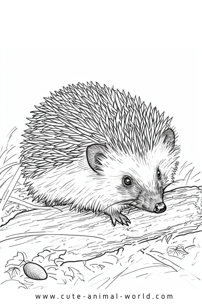 Hedgehogs Pictures to Color