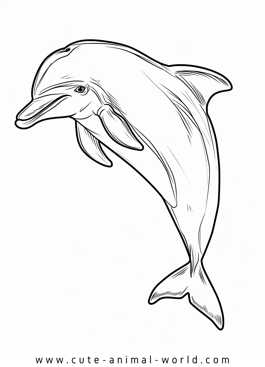 Dolphins Pictures to Color – cute-animal-world.com