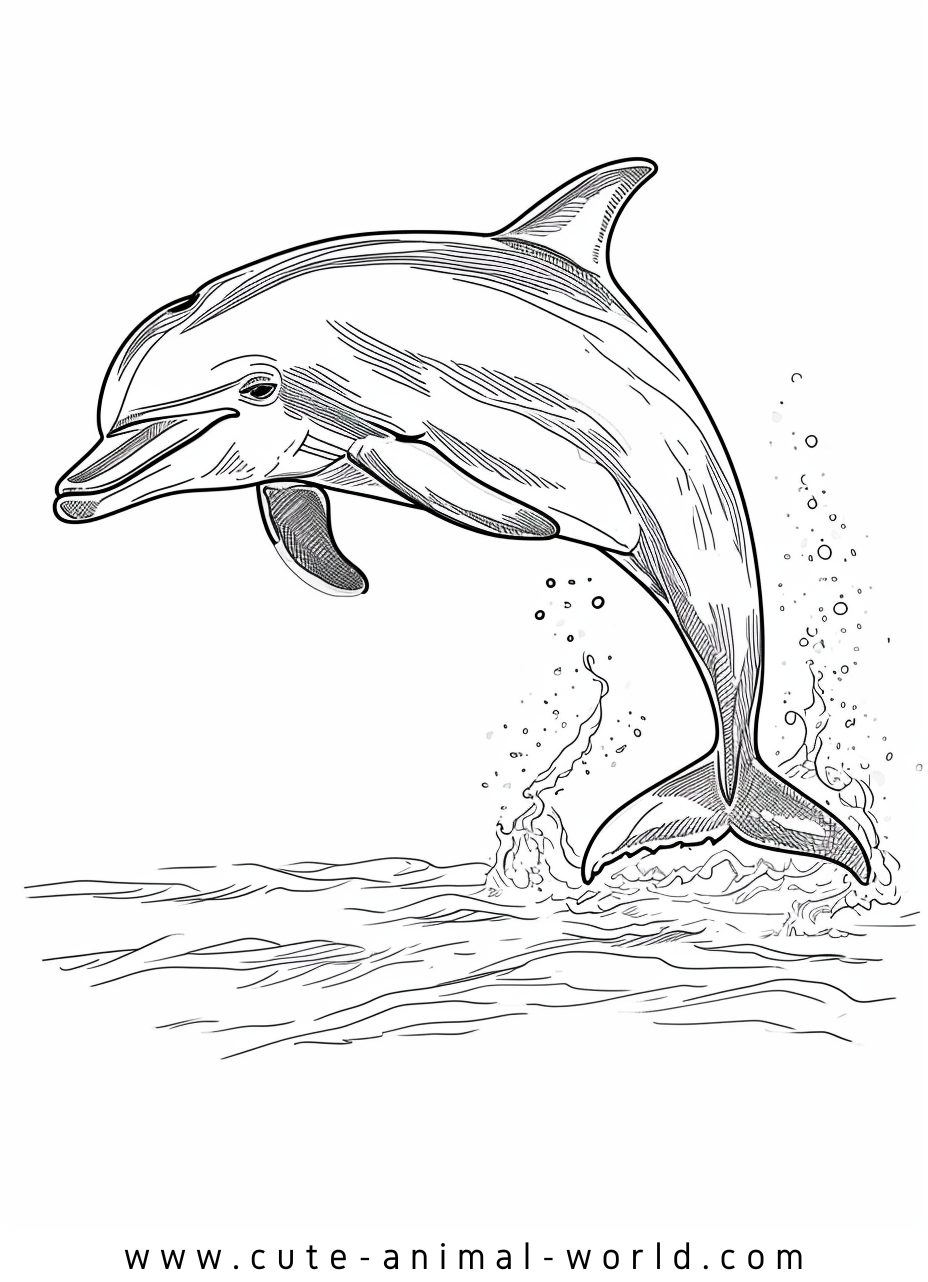 Dolphins Pictures To Color – Cute-animal-world.com