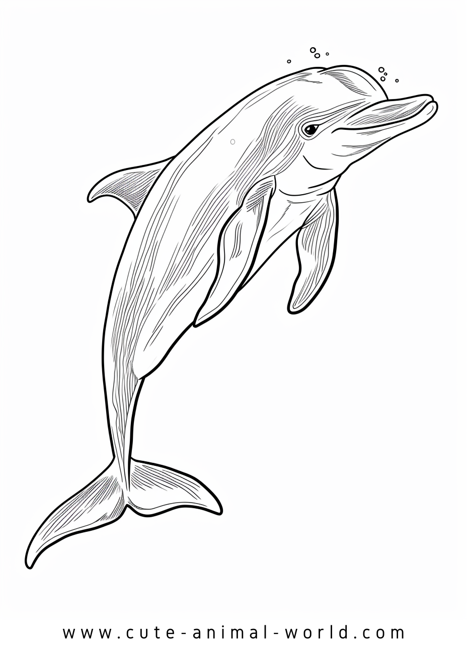 Dolphins Pictures to Color – cute-animal-world.com