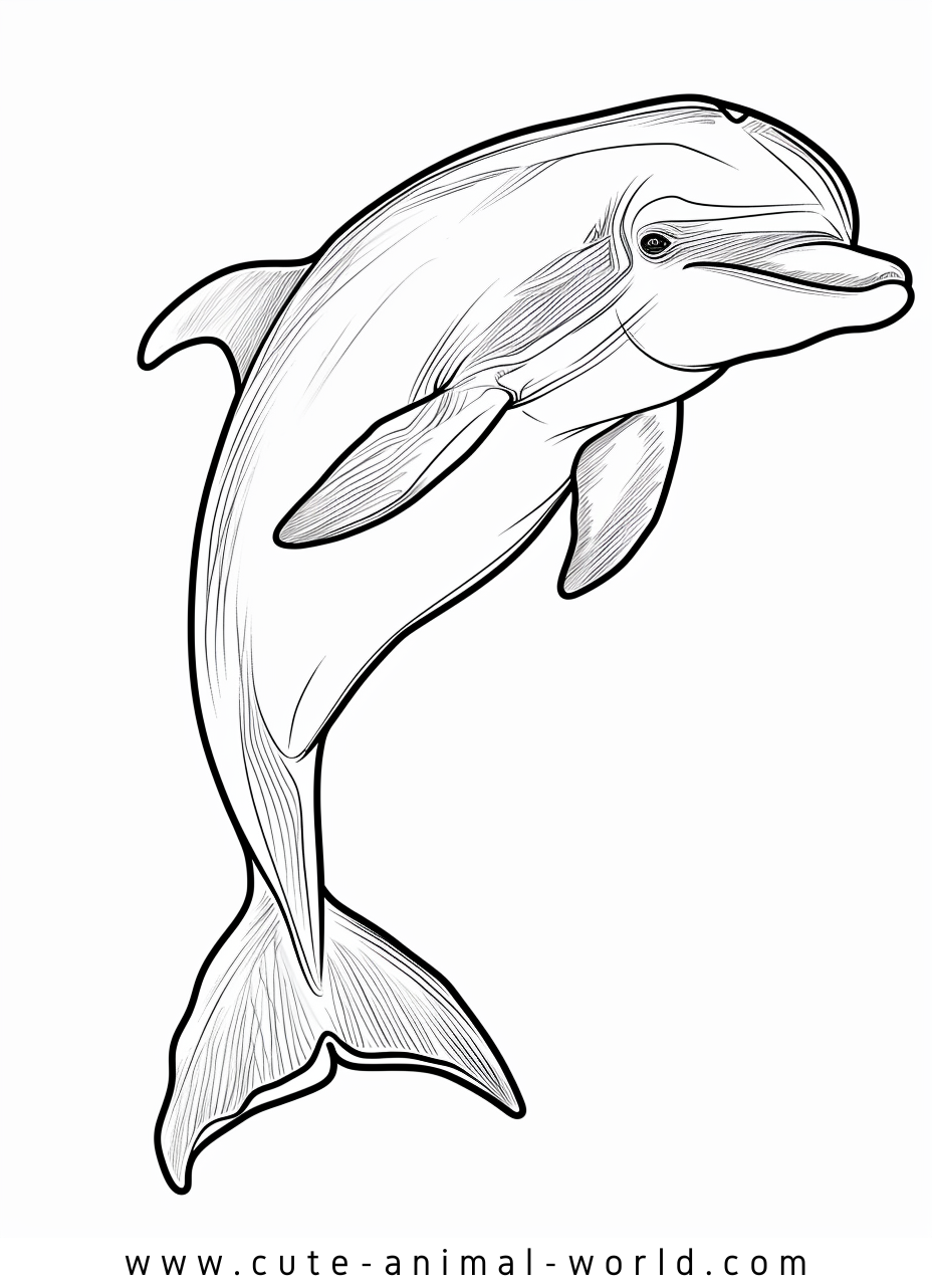 Dolphins Pictures to Color – cute-animal-world.com