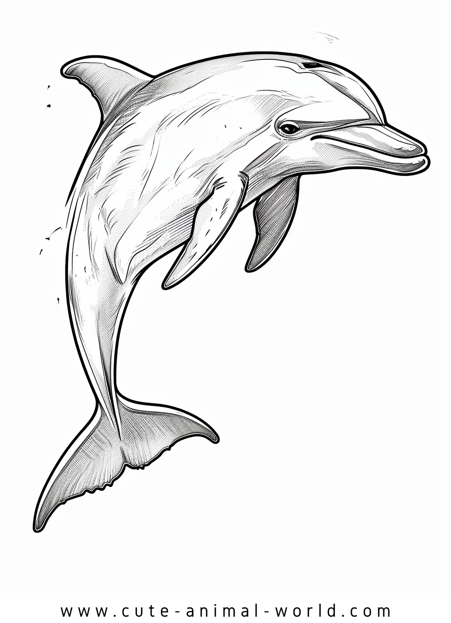 Dolphins Pictures to Color – cute-animal-world.com