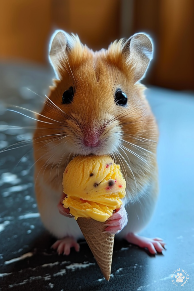 Hamsters Eating Ice Cream