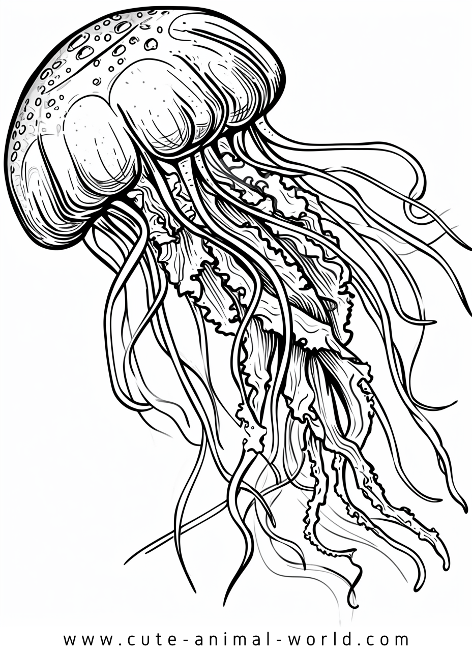 Jellyfish Pictures to Color – cute-animal-world.com