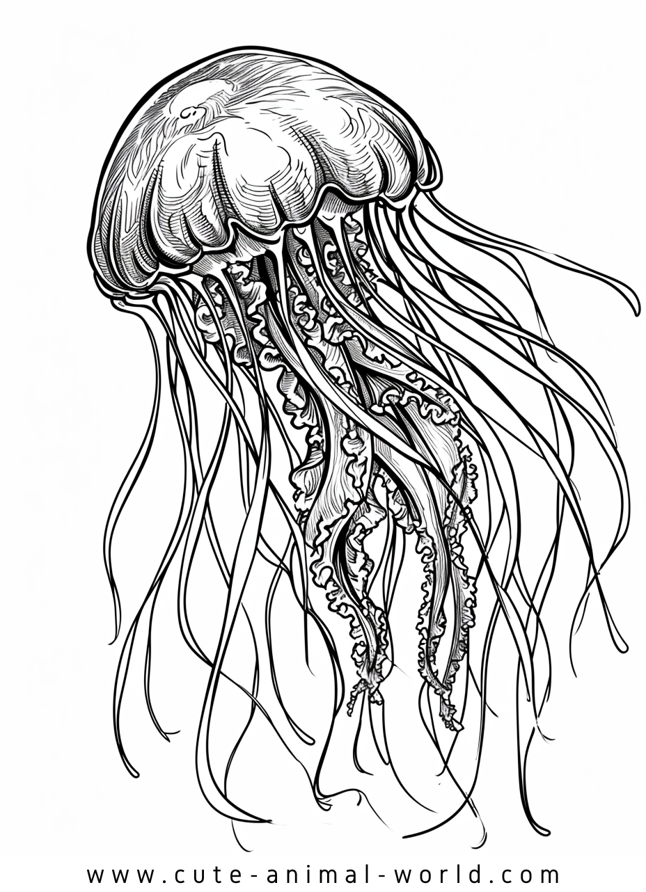 Jellyfish Pictures to Color – cute-animal-world.com