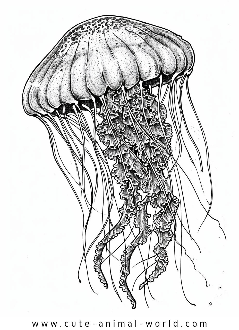 Jellyfish Pictures to Color – cute-animal-world.com