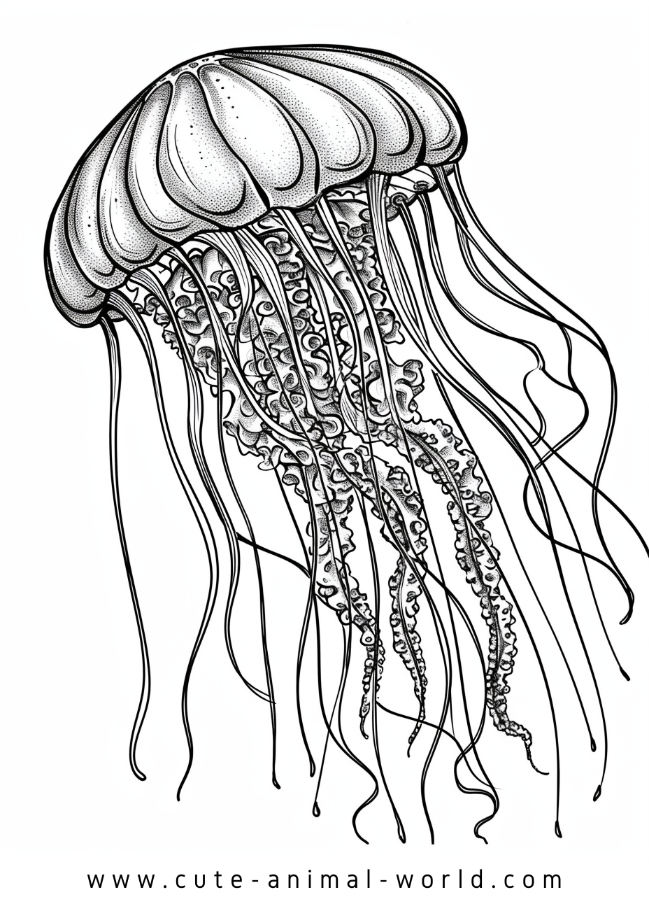 Jellyfish Pictures to Color – cute-animal-world.com