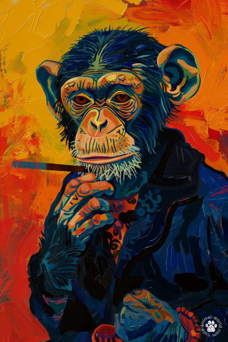 Monkey Paintings in the Style of Vincent van Gogh