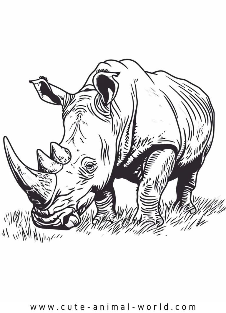 Rhinos Pictures to Color